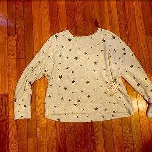 Soft Gray Stars Sweater